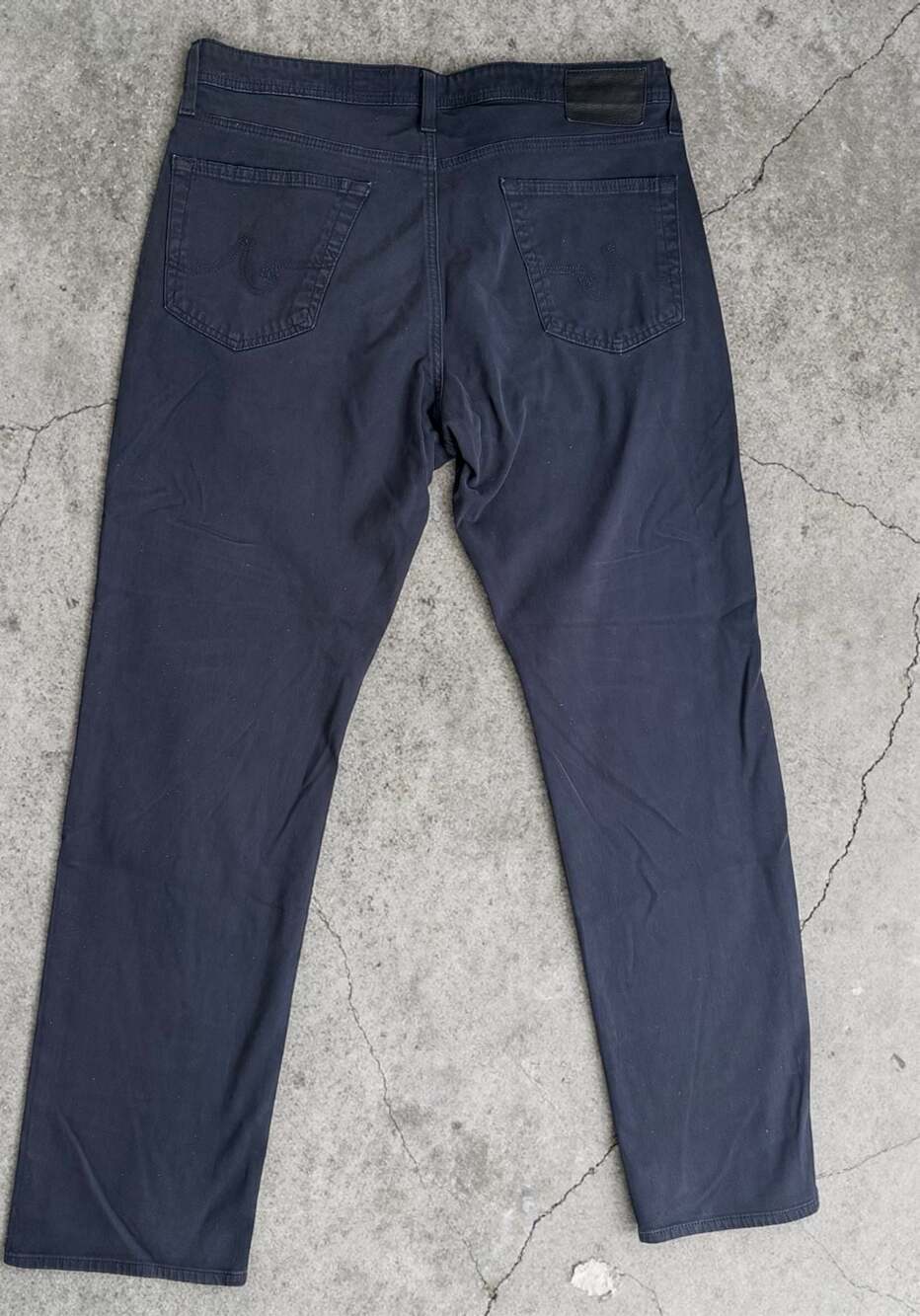 AG Adriano Goldschmied The Graduate Tailored Leg Pants 36x32 Navy